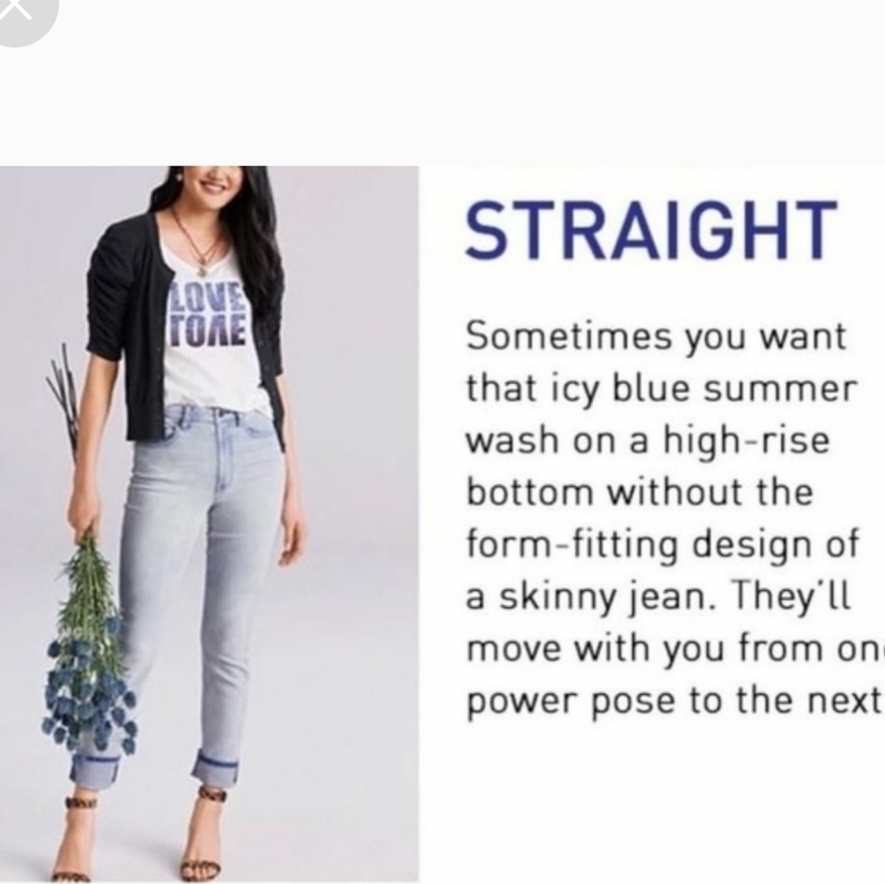 CAbi Higher Straight Jeans Size 4